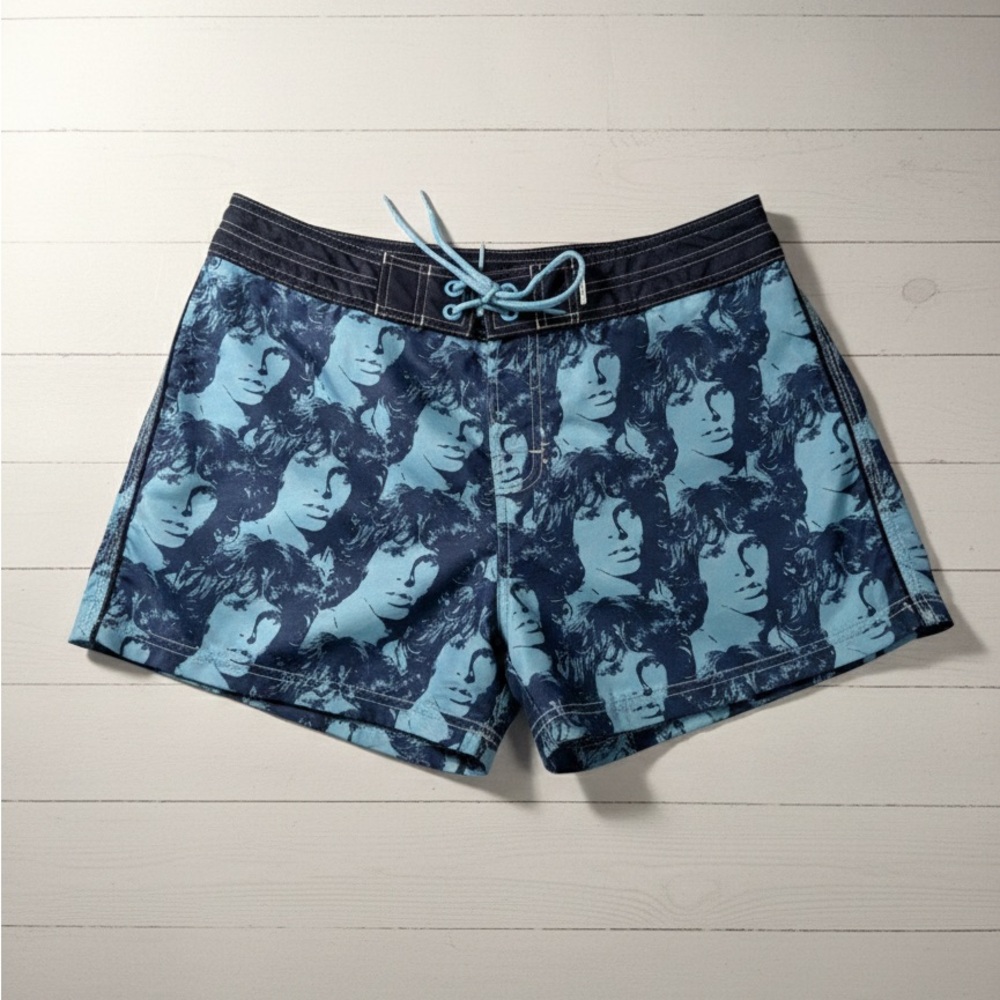 Dragonfly The Doors Jim Morrison Blue Mini Board Shorts Junior’s XL Festival